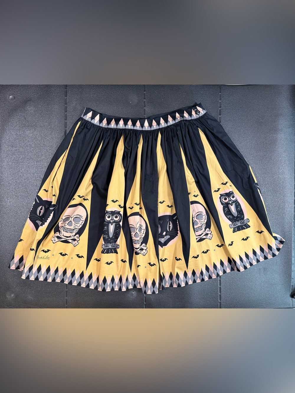 Custom Made Vintage Style Halloween Skirt 3XL